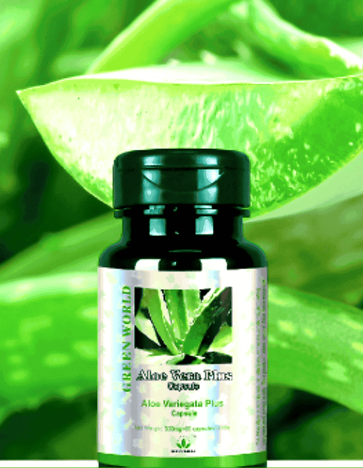image of aloe vera capsules for skin
